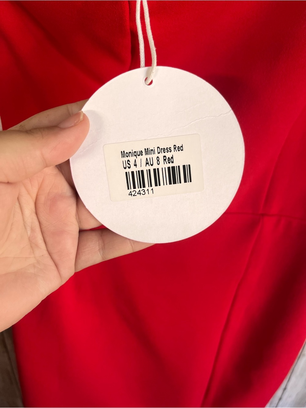 Princess Polly Monique Mini Dress Size 4 Red One Shoulder Bodycon NWT - Picture 6 of 8
